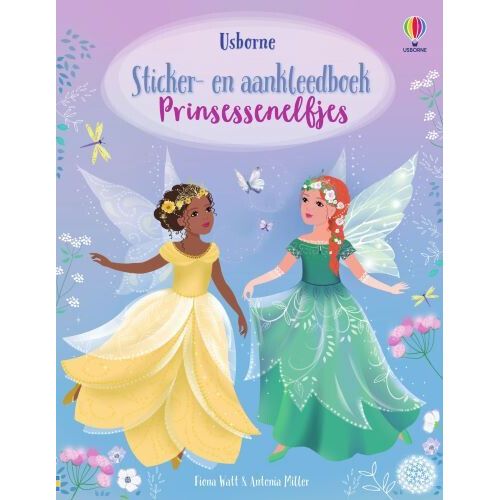 uitgeverij usborne sticker- en aankleedboekje prinsessenelfjes