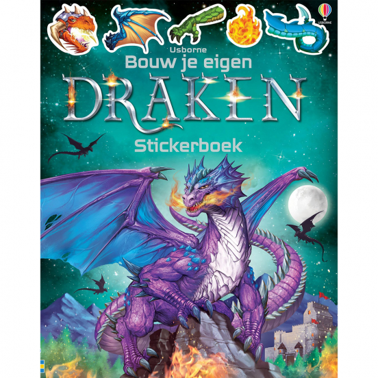uitgeverij usborne stickerboek bouw je eigen draken