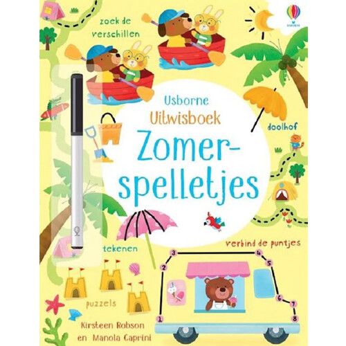 uitgeverij usborne uitwisboek zomerspelletjes 