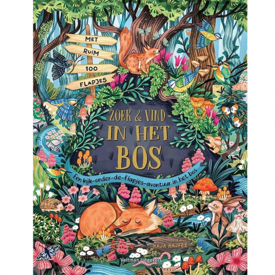 veltman uitgevers flapjesboek zoek & vind - in het bos