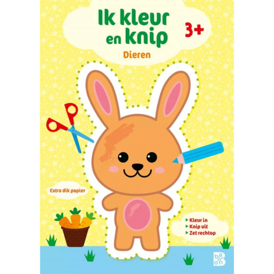 uitgeverij ballon ik kleur en knip - dieren