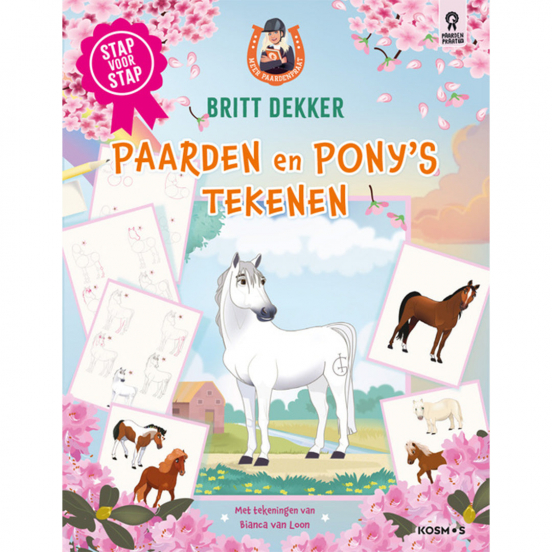 uitgeverij kosmos stap voor stap paarden en pony's tekenen