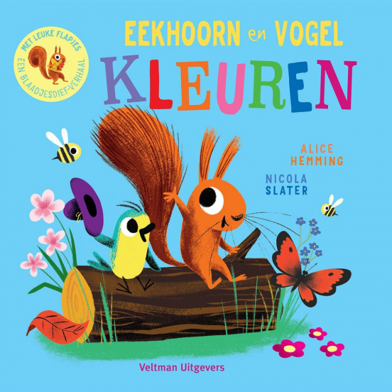 veltman uitgevers flapjesboek eekhoorn & vogel - kleuren