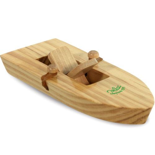 vilac opwindbaar houten speedbootje