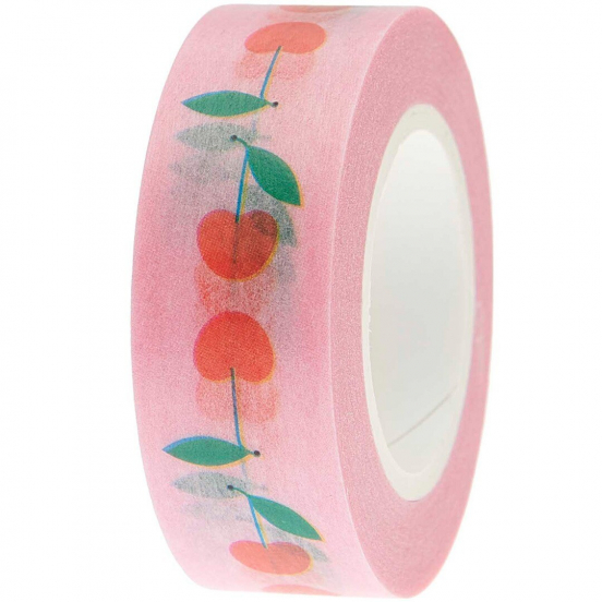 washi tape - kersen roze