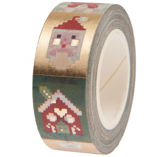 washi tape - pixel - kerst 