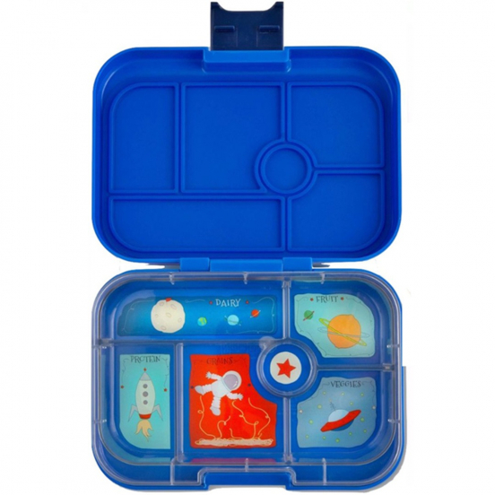 yumbox original broodtrommel 6 vakken - neptune blue - rocket