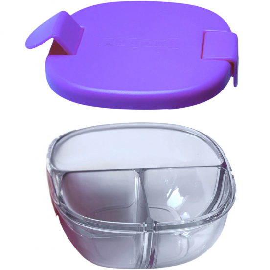 yumbox bento snackschaal 3 vakken - hazy purple