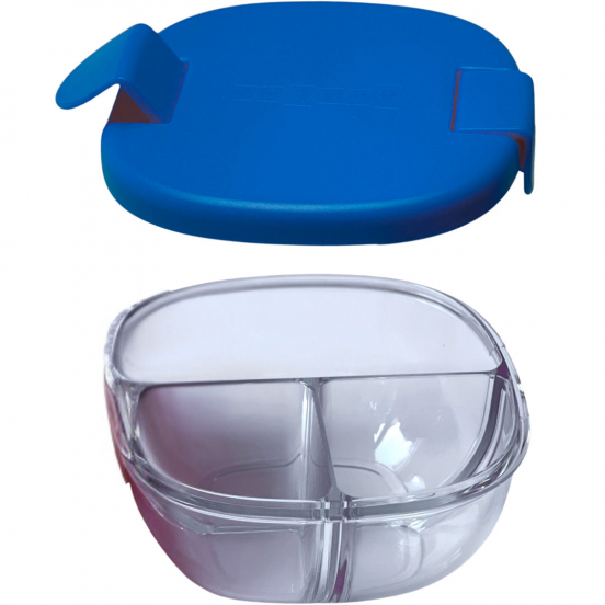 yumbox bento snackschaal 3 vakken - navy blue