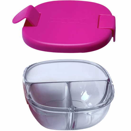 yumbox bento snackschaal 3 vakken - raspberry pink