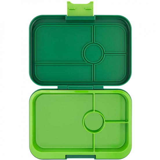 yumbox tapas broodtrommel 4 vakken XL - palm green - solid lime