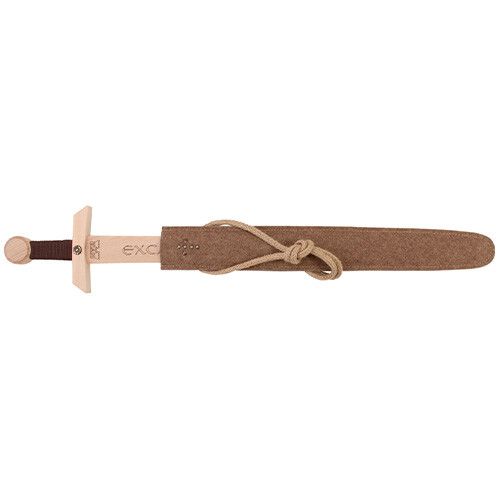 zwaard met bruin gevest  en schede - 66 cm 